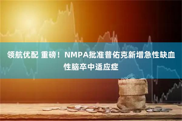 领航优配 重磅！NMPA批准普佑克新增急性缺血性脑卒中适应症