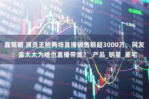 鑫策略 演员王艳两场直播销售额超3000万，网友：富太太为啥也直播带货？_产品_明星_豪宅