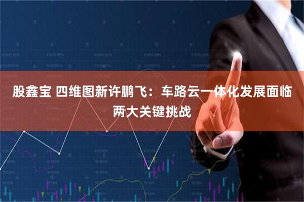 股鑫宝 四维图新许鹏飞：车路云一体化发展面临两大关键挑战